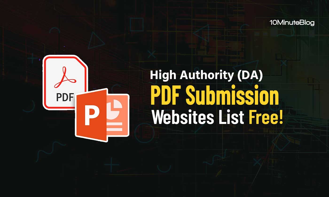 Dofollow Free PDF Submission Sites List