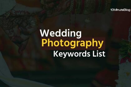 SEO Keywords for Wedding Photography Blog